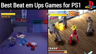 Top 15 Best Beat em Ups Games for PS1 [upl. by Merkley]