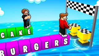 ROBLOX LONGEST WORD WINS THE RACE CHALLENGE WITH CHOP [upl. by Anilem669]