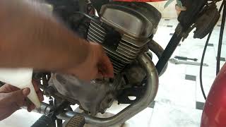 Honda CD200 Roadmaster Engine Oil Change [upl. by Adnema]