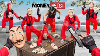 PARKOUR VS MONEY HEIST Bad people robbed a large amount of money from the police  Bella Ciao POV [upl. by Eitsirk]