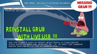 Reinstall Grub KALI LINUX [upl. by Elinor]