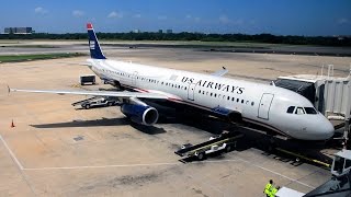 US Airways  Airbus A321  PHLTPA  First Class [upl. by Nessej959]