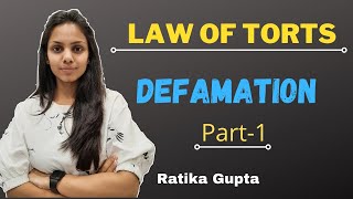 Defamation Part1 Law of Torts [upl. by Yonatan]