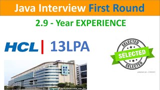 HCL First Round Java Developer Interview Experience 3 years [upl. by Airetal]