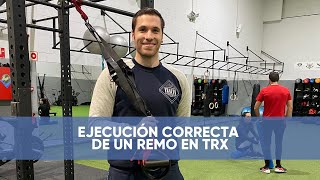 Cómo realizar un remo con TRX  Aritz Altadill [upl. by Mafalda]