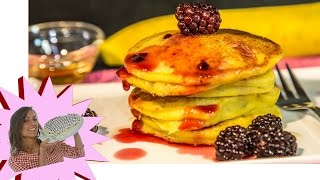 Pancake alla Banana Leggeri  Senza Glutine e Burro [upl. by Kirenoj]