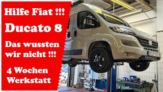 Fiat Ducato 8  Das wussten wir nicht   Vier Wochen Werkstatt  Wohnmobil Kastenwagen Probleme [upl. by Elbas]