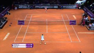 Madison Brengle USA vs Caroline Garcia FRA 24 April 2015  Porsche Tennis Grand Prix 2015 [upl. by Naejarual]