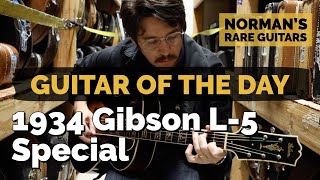 Guitar of the Day 1934 Gibson L5 Special  Normans Rare Guitars [upl. by Wooldridge794]