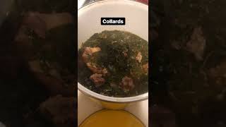 Collards Mustards and Turnip greens I mix all 3 after the collards greens cook ilovetocook 😋 [upl. by Scot]