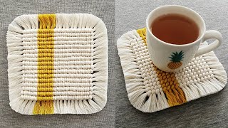 DIY POSAVASOS en MACRAME paso a paso PRINCIPIANTES  DIY Macrame Coasters [upl. by Alo123]