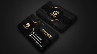 Make a Professional Business Card Template  Photoshop Cc Tutorial [upl. by Artemahs]