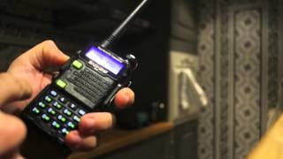 Baofeng Uv5r5 version 2015 VHFUHF transceiver REVIEW [upl. by Ymmor140]