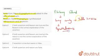 Assertion Neurohypophysis is situated in the cells of stomach Reason [upl. by Rialb]