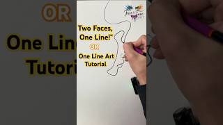 How to Draw Two Faces in One Line Simple and Creative Art Tutorial [upl. by Lledo]