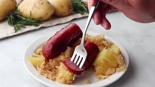 How To Make INSTANT POT SAUERKRAUT amp SAUSAGE [upl. by Vijar]