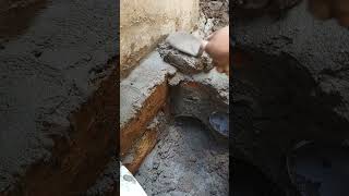 small space manhole gully trap Installation [upl. by Halstead]