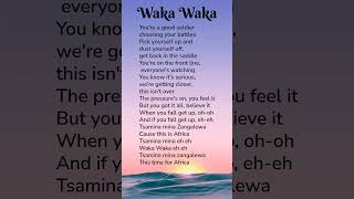 Waka Waka  Shakira ft Freshlyground lyrics song shorts [upl. by Suilenrac]