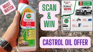 Castrol Oil Scan And Win Offer  Must Watch Before Change Engine Oil castroloil scanandwin [upl. by Helmer]