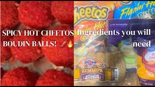 How to Make the Best Hot Cheetos Boudin Balls  Spicy and Crispy Recipe [upl. by Maretz]