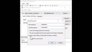 Active directory user password reset how to change active directory user password activedirectory [upl. by Ocko]