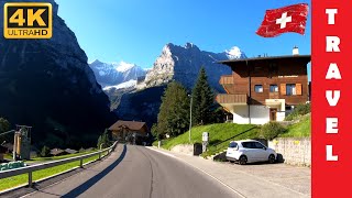 Driving in Switzerland 6 From Grindelwald to Lauterbrunnen  4K 60fps [upl. by Olegnaid]