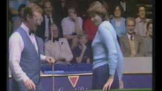 Dennis Taylor Funny Snooker Exhibition Trick Shots 1984 [upl. by Kcyrred]