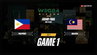 Philippines vs Malaysia GAME 1 IESF World Esports Championship 2024  MAS VS PHI ESPORTSTV [upl. by Rustie]