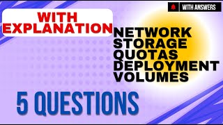 CKAD Volumes  Network Policy  Deployment  Stateful [upl. by Ecidnak]