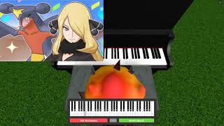 Cynthia Appraoching Theme DPP  Pokemon  Roblox Piano [upl. by Maze42]