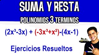 Suma y Resta De Polinomios Con 3 Terminos [upl. by Neddra]