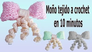 Corrección de Moño a crochet tejido a crochet  ganchillo paso a paso  Crochet knot in 10 Minutes [upl. by Einnel]