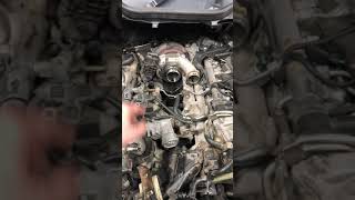 Mercedes Benz V6 30L Diesel Engine M642 Oil Cooler Seal Leaking Part 1 [upl. by Auqenahs]