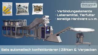 Zähl und Verpackungsanlage für Kleinteile amp Konfektionierung von Sets  Zählmaschine von Gekupack® [upl. by Florio]