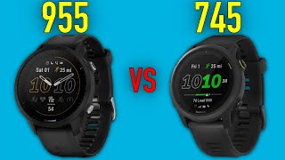 Garmin Forerunner 955 vs Garmin Forerunner 745  Full Specs Compare Smartwatches [upl. by Tammie]