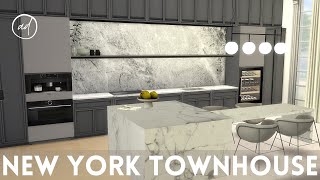 NEW YORK TOWNHOUSE  Sims 4  CC SPEED BUILD  CC List [upl. by Apul]