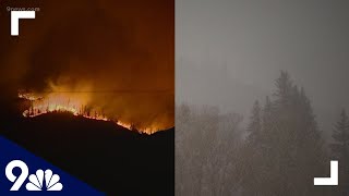 Fire and Ice Latest on the fires burning in Colorado as a snowstorm moves through [upl. by Irik578]