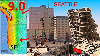 Western USA 90 Earthquake Damage Simulation [upl. by Nennerb]