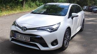 Toyota Avensis 2016 20 D4D 143 HP white Interior amp Exterior Walkaround 0100 kmh cockpitview [upl. by Elleinnod590]