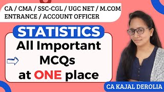 Statistics MCQ  Multiple Choice Questions with Answer  All Important MCQs for Statistics [upl. by Moses636]