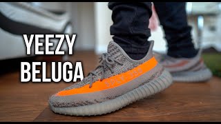 Adidas Yeezy Boost 350 V2 Beluga Reflective Review amp on foot [upl. by Delanos]