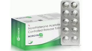 NORGYN 10 Tablets Norethisterone Acetate Controlled Release Tablets [upl. by Landbert]