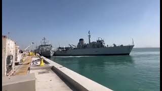 Two British Navy minesweepers collided at a base in Bahrain [upl. by Sutit414]