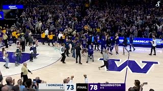 Final Minutes Of Washingtons UPSET Win Over 7 Gonzaga  12923 [upl. by Bourke]