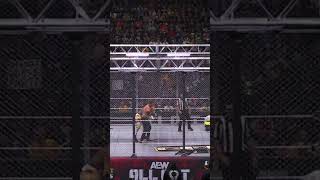 SwerveStrickland vs HangmanAdamPage in a Lights Out Steel Cage Match at AEWAllOut [upl. by Ardekahs]