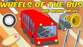 Wheels On The Bus  Fun Kids Nursery Rhymes Compilation [upl. by Llesirg]