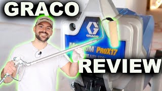 GRACO Magnum ProX17 Paint Sprayer And Pressure Roller Review  Unboxing Setup and How To Use [upl. by Schroder]