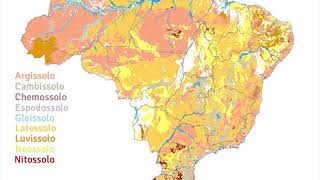 Mapeamento dos Recursos Naturais do Brasil 4 Tipos de Solos [upl. by Blanc]