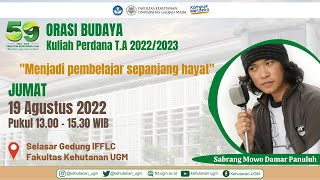 ORASI BUDAYA  quotMenjadi pembelajar sepanjang hayatquot Bersama Sabrang Mowo Damar Panuluh [upl. by Garwin28]