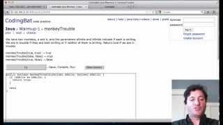 CodingBat 3  Java If Boolean Solution Code 1 [upl. by Ben]